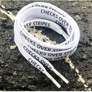 Laced Up Laces “CHECKS OVER STRIPES” 54” Shoe Laces New